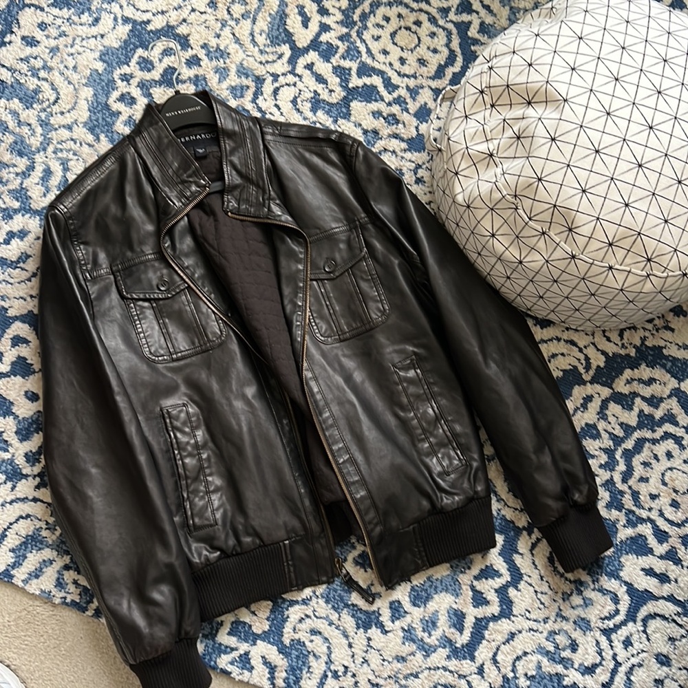 Bernardo mens faux leather jacket LT
